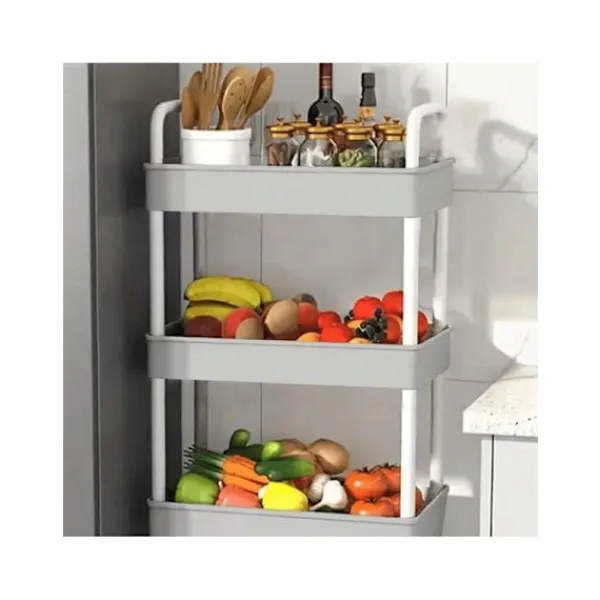 Småbord>Flerlagers rullvagn för kök, golv, sovrum, barnsnacks, mobilt badrum, förvaringsställ för badrum, hemförvaringsställ