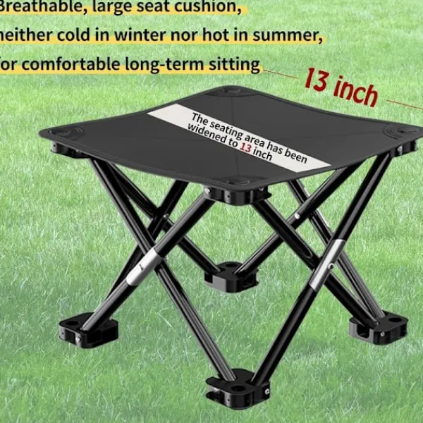 Pallar>Fällbar pall hopfällbar pall hopfällbar pall campingpall, fällbar pall med stabila fötter och bärväska, fällbar pall för picknickfiske