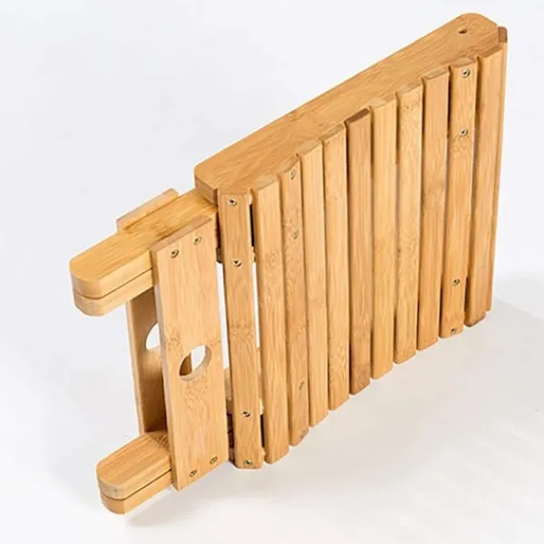 Pallar>Fällbar pall i massivt trä - Portabel pall för hemmet, gaming, fiske, fungerar i sovrum, trädgård, trä, 29x28x26 cm