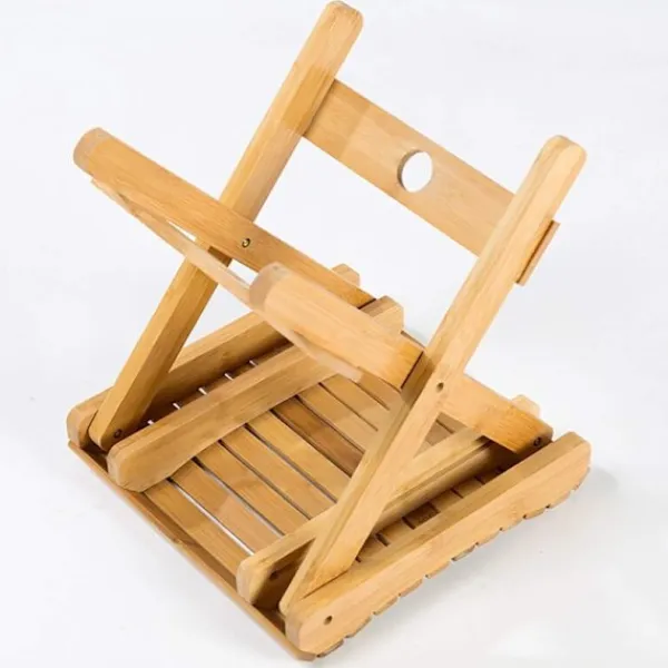 Pallar>Fällbar pall i massivt trä - Portabel pall för hemmet, gaming, fiske, fungerar i sovrum, trädgård, trä, 29x28x26 cm