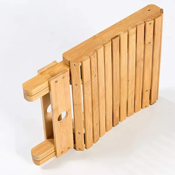 Pallar>Fällbar pall i massivt trä - Portabel pall för hemmet, gaming, fiske, fungerar i sovrum, trädgård, trä, 29x28x26 cm