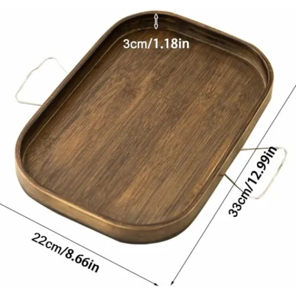 Småbord>Fällbar soffbricka i trä, robust soffarmstödsbricka, robust soffarmstödsbord för mat, dryck och snacks