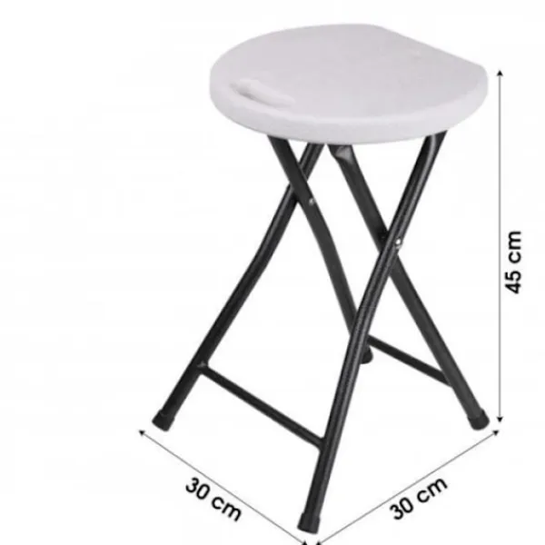 URBAN LIVING Pallar>Fällbar Taburett - - Mottagning - Dia.30 cm - H.45 cm -