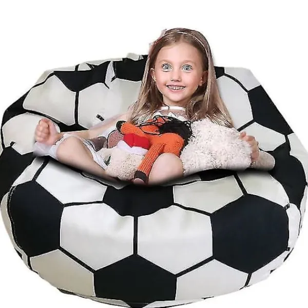 Sittsäckar>Fotbollsformad förvaringssittsäck stolsöverdrag plyschleksaksorganisatör 70x80 cm