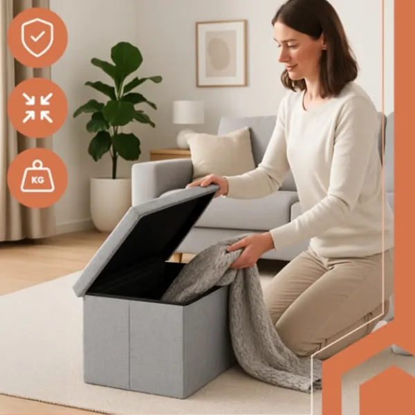 Sittpuffar>Fotpall / Sittpuff - 76x38x38cm