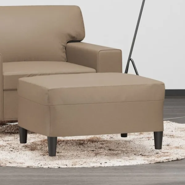 vidaXL Pallar>Fotpall cappuccino 70x55x41 cm konstläder