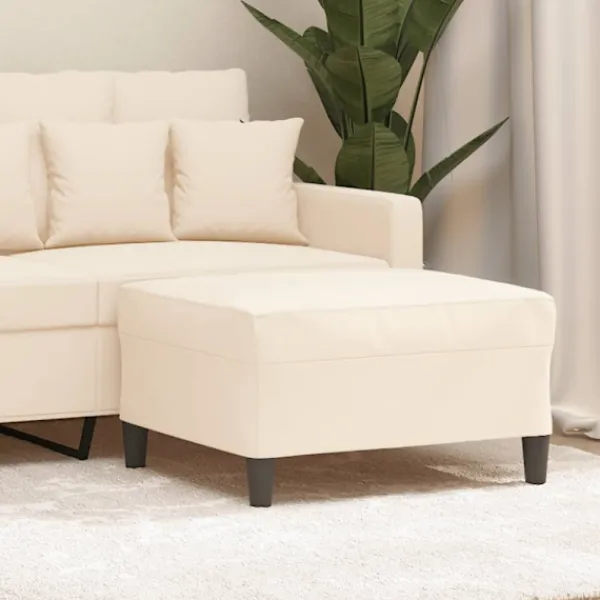 vidaXL Pallar>Fotpall gräddvit 70x55x41 cm sammet