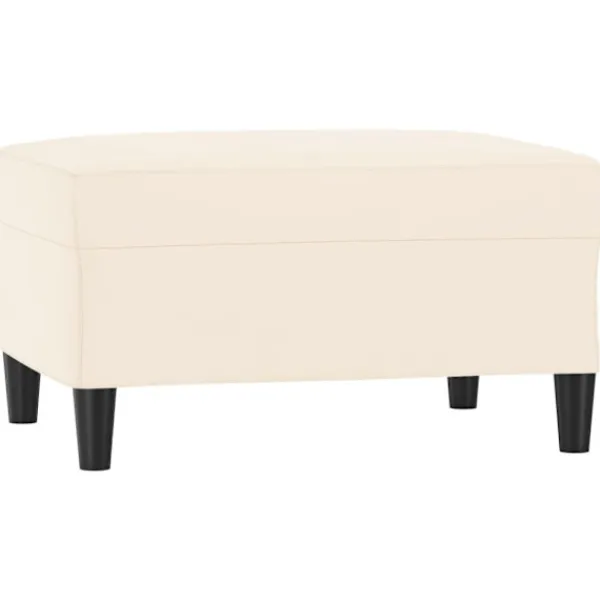 vidaXL Pallar>Fotpall gräddvit 70x55x41 cm sammet