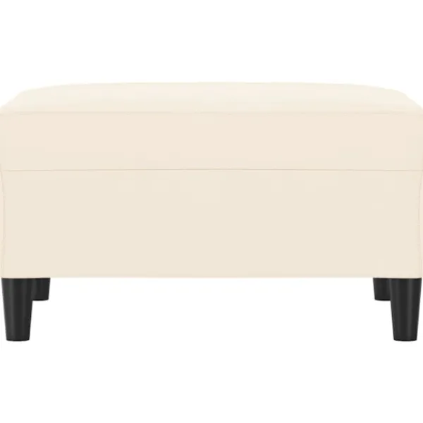 vidaXL Pallar>Fotpall gräddvit 70x55x41 cm sammet