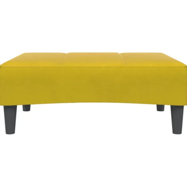 vidaXL Pallar>Fotpall Gul 77x55x31 cm sammet