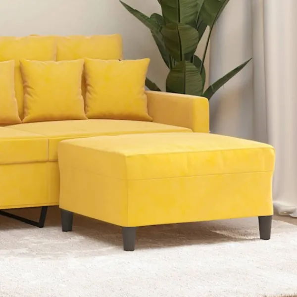 vidaXL Pallar>Fotpall Gul 70x55x41 cm sammet