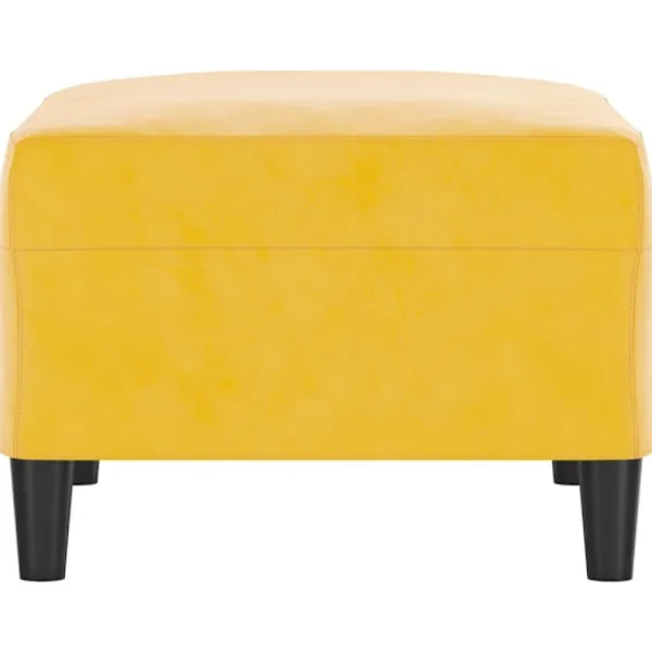 vidaXL Pallar>Fotpall Gul 70x55x41 cm sammet