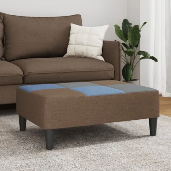 vidaXL Pallar>Fotpall lapptäcke 77x55x31 cm tyg