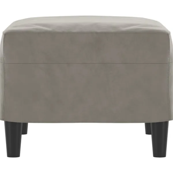 vidaXL Pallar>Fotpall ljusgrå 60x50x41 cm sammet