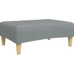 vidaXL Pallar>Fotpall Ljusgrå 77x55x31 cm tyg