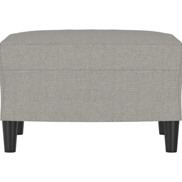 vidaXL Pallar>Fotpall Ljusgrå 60x50x41 cm tyg