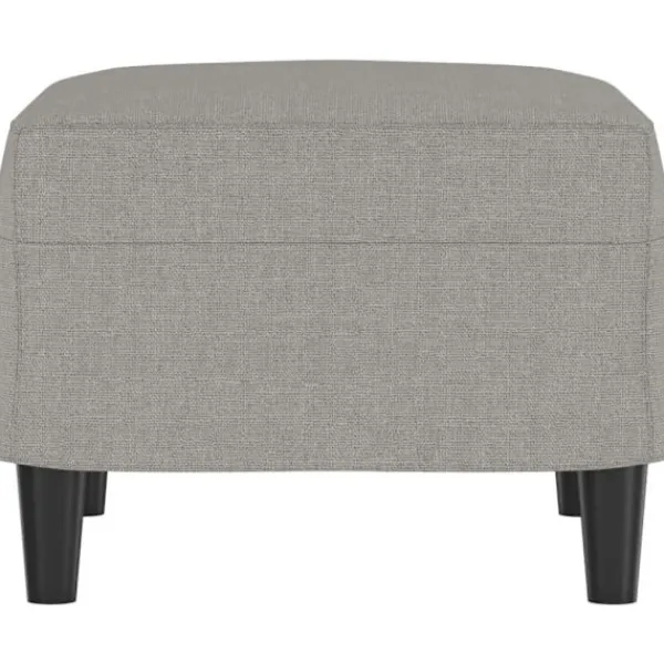 vidaXL Pallar>Fotpall Ljusgrå 60x50x41 cm tyg