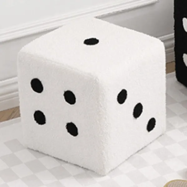 Pallar>Fotpall Mjuk Bekväm Enkel Varm Robust Bas Kub Pall för Hem Vardagsrum Sovrum Vit 20x20x20cm