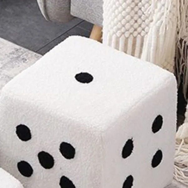 Pallar>Fotpall Mjuk Bekväm Enkel Varm Robust Bas Kub Pall för Hem Vardagsrum Sovrum Vit 20x20x20cm