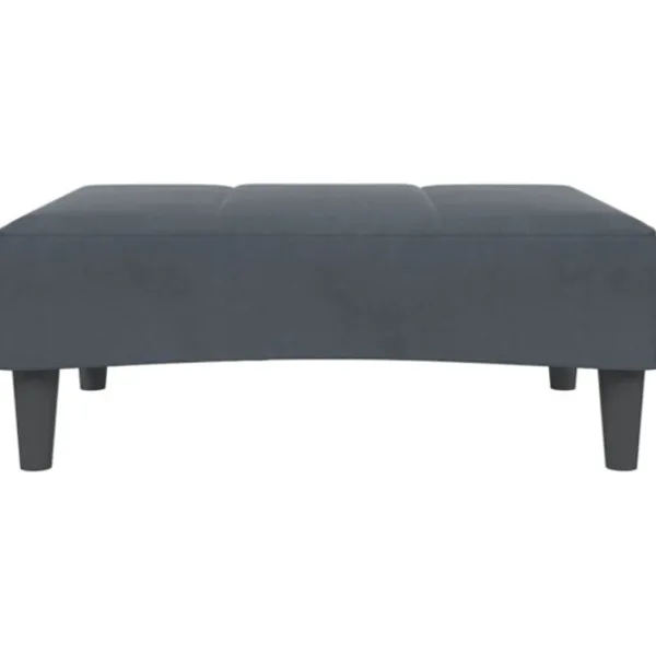 vidaXL Pallar>Fotpall mörkgrå 77x55x31 cm sammet