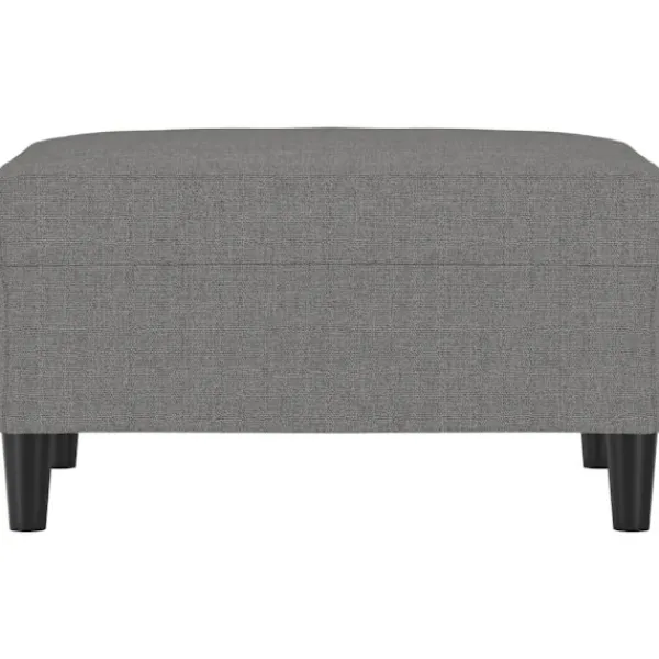 vidaXL Pallar>Fotpall mörkgrå 70x55x41 cm tyg
