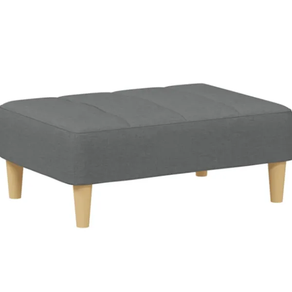 vidaXL Pallar>Fotpall mörkgrå 77x55x31 cm tyg