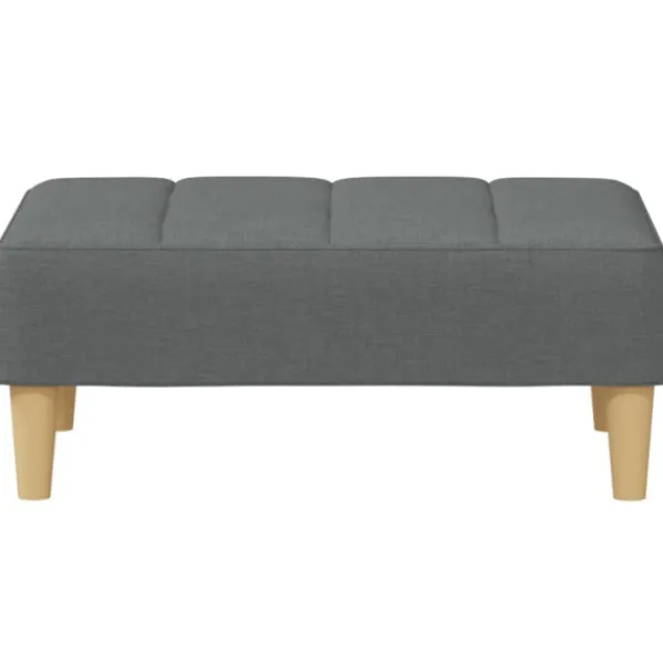 vidaXL Pallar>Fotpall mörkgrå 77x55x31 cm tyg