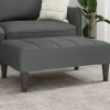 vidaXL Pallar>Fotpall mörkgrå 77x55x31 cm tyg