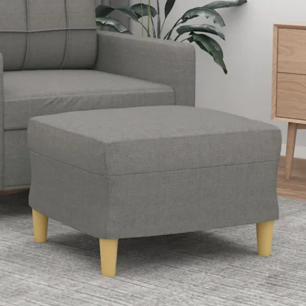 vidaXL Pallar>Fotpall mörkgrå 60x50x41 cm tyg