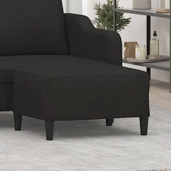 vidaXL Pallar>Fotpall svart 70x55x41 cm tyg