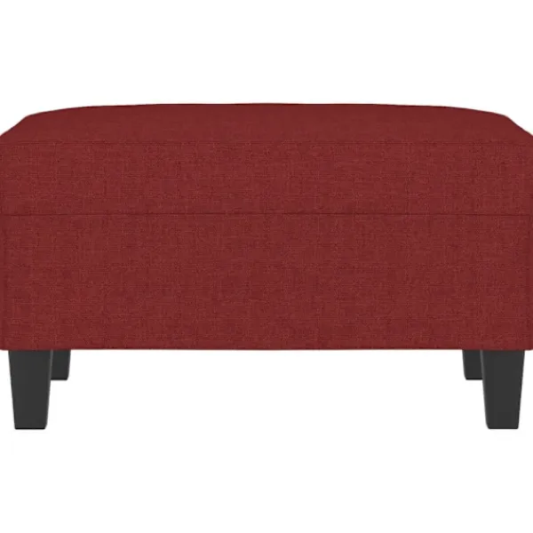 vidaXL Pallar>Fotpall Vinröd 70x55x41 cm tyg