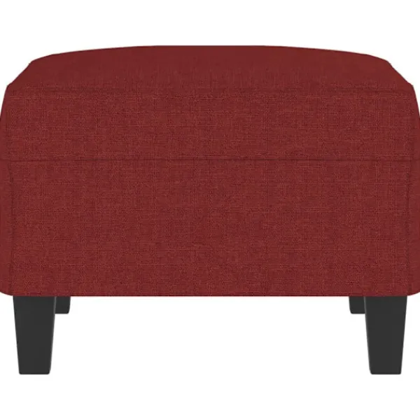 vidaXL Pallar>Fotpall Vinröd 70x55x41 cm tyg