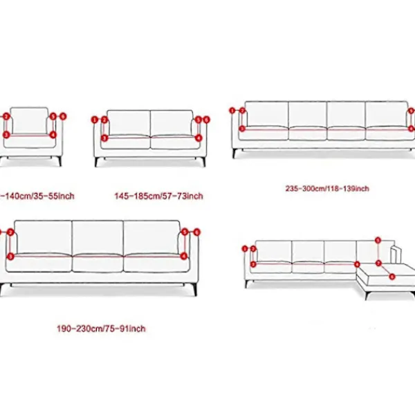 Soffor>Färgglatt Mönster Sofföverdrag Superstarkt Elastiskt Dammtätt Sofföverdrag 1-sits
