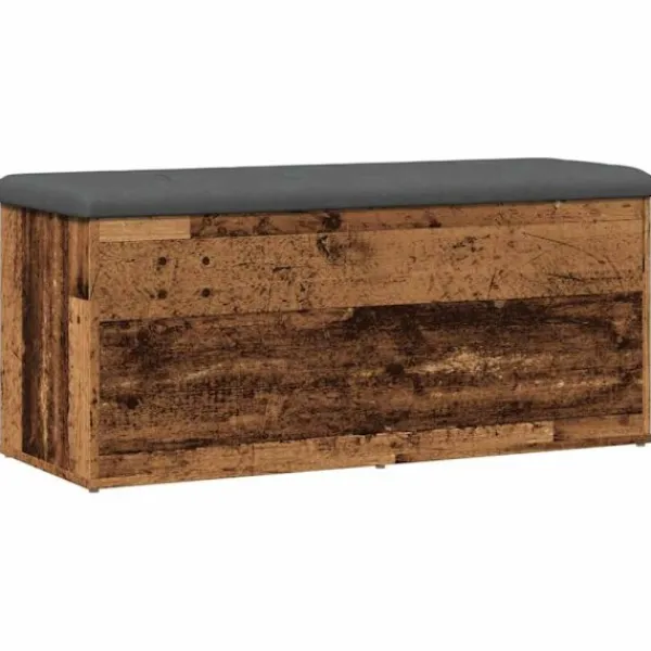 vidaXL Kistor & Koffertar>Förvaringsbänk gammalt trä 102x42x45 cm konstruerat trä