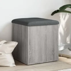 vidaXL Kistor & Koffertar>Förvaringsbänk grå sonoma 42x42x45 cm konstruerat trä