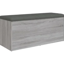 vidaXL Kistor & Koffertar>Förvaringsbänk grå sonoma 102x42x45 cm konstruerat trä