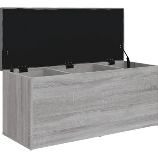 vidaXL Kistor & Koffertar>Förvaringsbänk grå sonoma 102x42x45 cm konstruerat trä