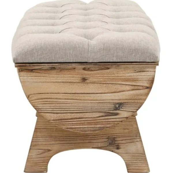vidaXL Kistor & Koffertar>Förvaringsbänk massivt trä och tyg 103x51x44 cm