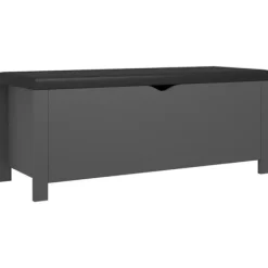 vidaXL Kistor & Koffertar>Förvaringsbänk med dyna grå 105x40x45 cm konstruerat trä