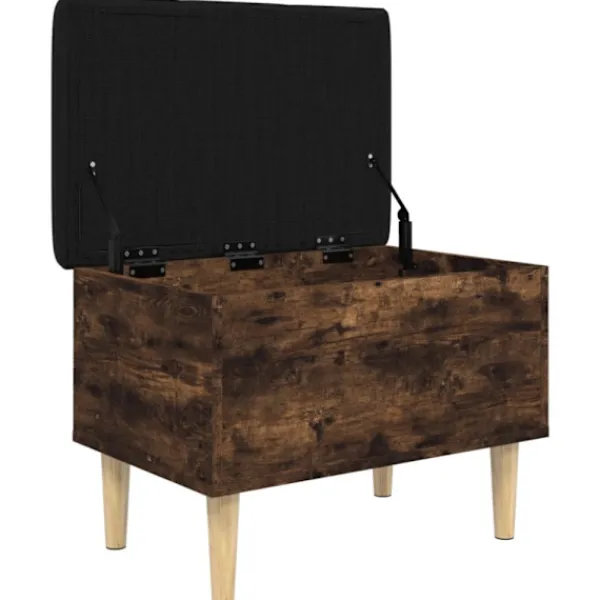 vidaXL Kistor & Koffertar>Förvaringsbänk rökfärgad ek 62x42x46 cm konstruerat trä
