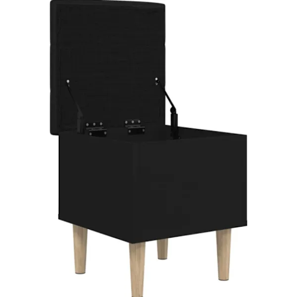 vidaXL Pallar>Förvaringsbänk svart 42x42x46 cm konstruerat trä