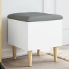 vidaXL Pallar>Förvaringsbänk vit 42x42x46 cm konstruerat trä