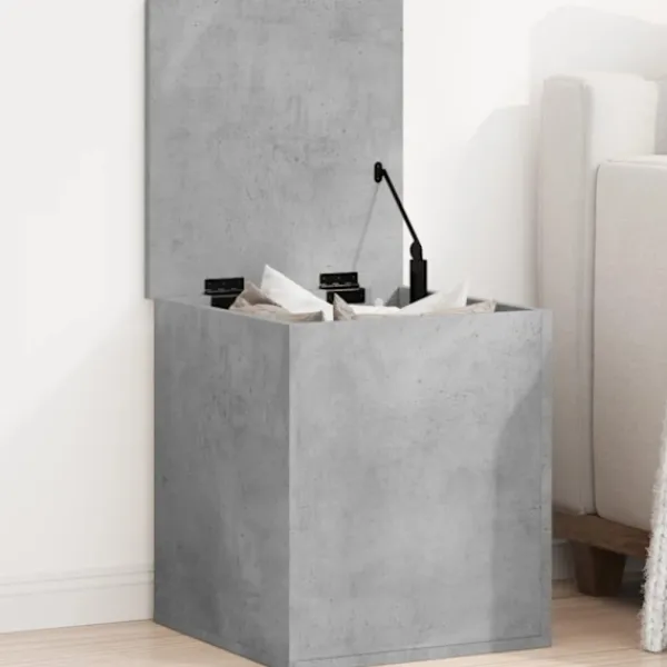 vidaXL Kistor & Koffertar>Förvaringslåda betonggrå 40x42x46 cm konstruerat trä