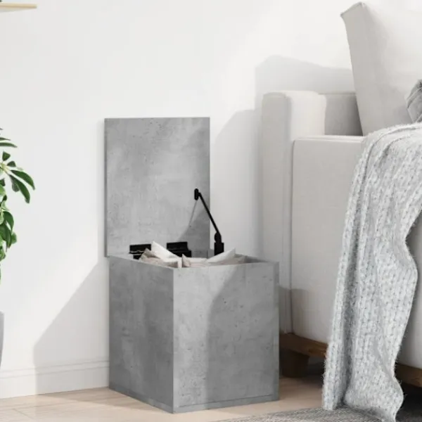 vidaXL Kistor & Koffertar>Förvaringslåda betonggrå 30x35x35 cm konstruerat trä