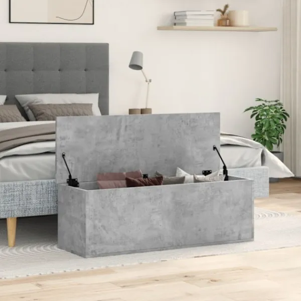 vidaXL Kistor & Koffertar>Förvaringslåda betonggrå 102x35x35 cm konstruerat trä
