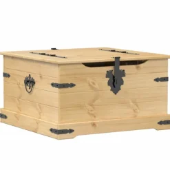 vidaXL Kistor & Koffertar>Förvaringslåda Corona 78x78x45 cm massiv furu
