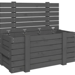 vidaXL Kistor & Koffertar>Förvaringslåda grå 91x40,5x42 cm massiv furu