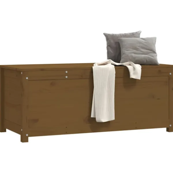 vidaXL Kistor & Koffertar>Förvaringslåda honungsbrun 110x50x45,5 cm massiv furu