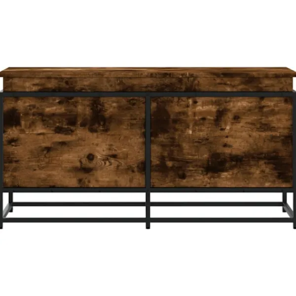 vidaXL Kistor & Koffertar>Förvaringslåda lock rökfärgad ek 100x40x51,5 cm konstruerat trä