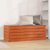 vidaXL Kistor & Koffertar>Förvaringslåda med dörr Vaxbrun 109 x 36,5 x 33 cm Massiv furu